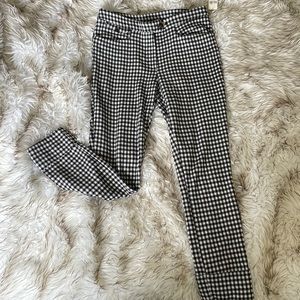 Anthropologie size 0 stretch gingham pants